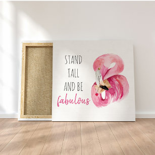 Lienzo Moderno Stand Exótico Alto Y SEA Fabuloso Flamingo