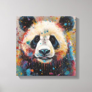 Lienzo Moderno y colorido Panda Art