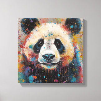 Lienzo Moderno y colorido Panda Art