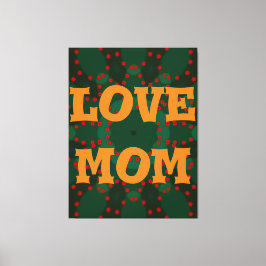 Lienzo Moderno y elegante naranja_black_red_love mamá_des