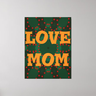 Lienzo Moderno y elegante naranja_black_red_love mamá_des