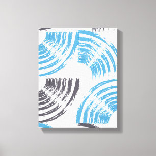 Lienzo Modernos, geniales, de moda, azulados trazos abstr