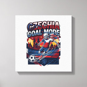 Lienzo Modo Gol de Chequia Esqueleto Delantero Naciones R