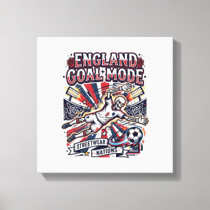 Lienzo Modo Gol de Inglaterra Esqueleto Delantero Nacione