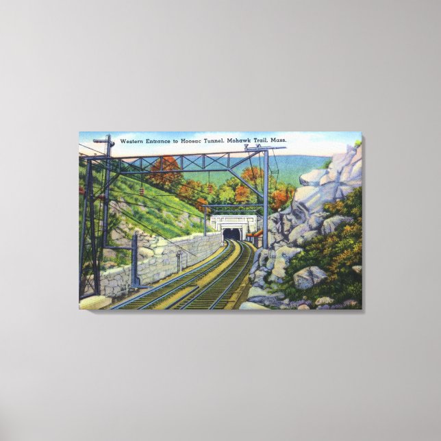 Lienzo Mohawk Vista de la entrada de W. Hoosac (Anverso)