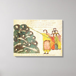 Lienzo Moisés cerrando el Mar Rojo a los egipcios