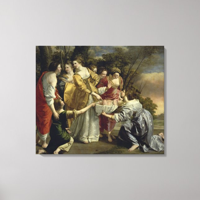 Lienzo Moisés rescatado del Nilo, c.1630 (Anverso)