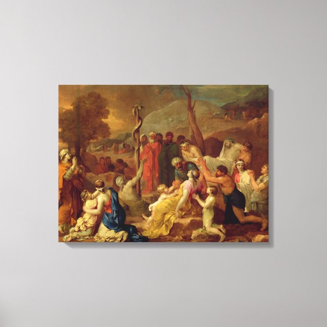 Lienzo Moisés y el serpiente brasilero, c.1653-54 (aceite (Anverso)