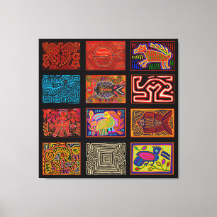Lienzo Mola Collage Indio Kuna