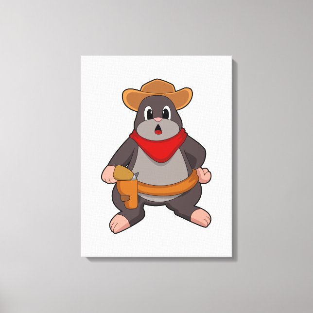 Lienzo Mole como vaquero (Anverso)