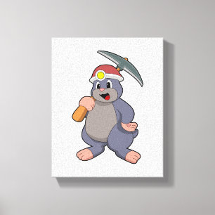Lienzo Mole con Pickaxe