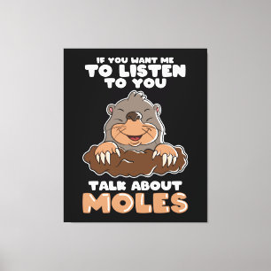 Lienzo Mole Day Funny Mole habla sobre Mole