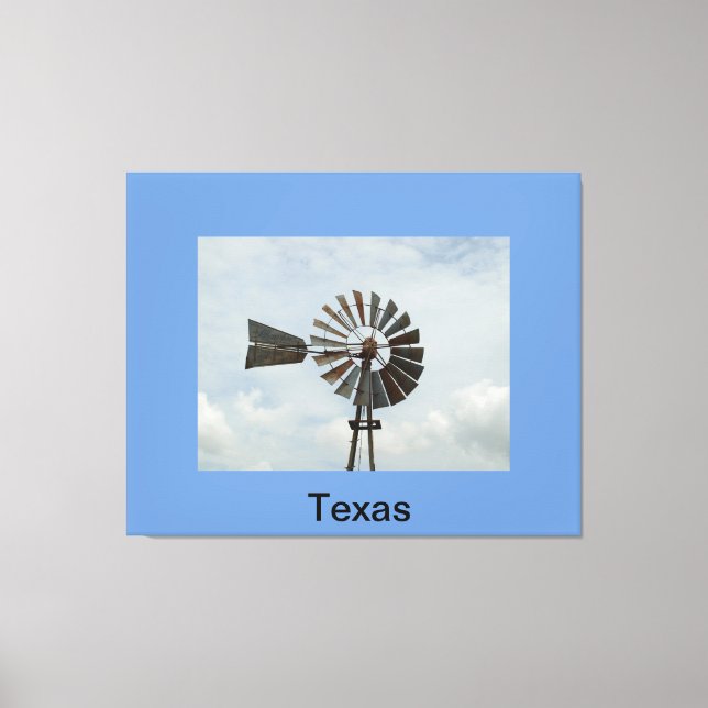 Lienzo Molino de viento de Texas (Anverso)