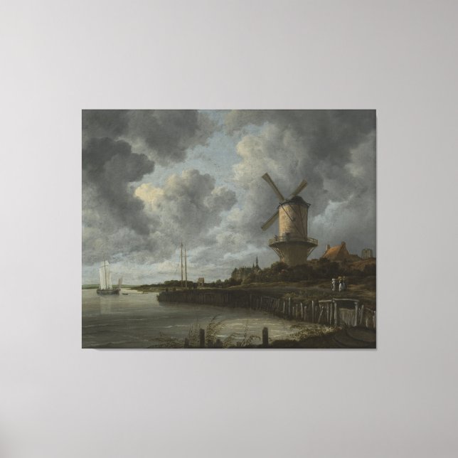 Lienzo Molino de viento holandés Wijk bij Duustede, Ruisd (Anverso)