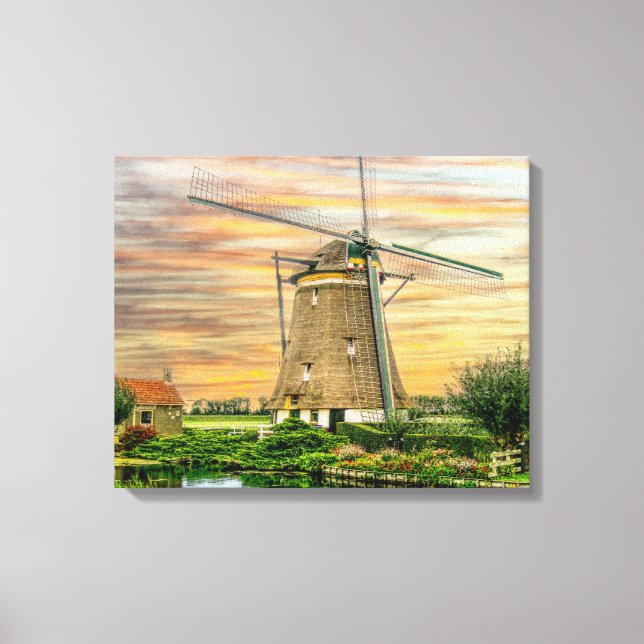 Lienzo Molino de viento Holland (Anverso)