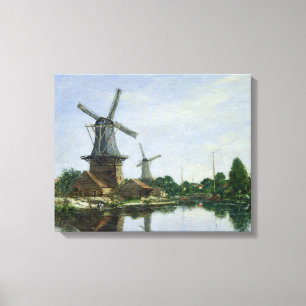 Lienzo Molinoes de viento holandeses, 1884