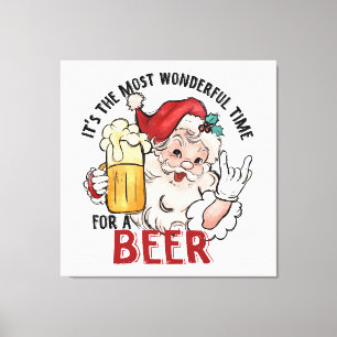 Lienzo Momento más maravilloso para una cerveza