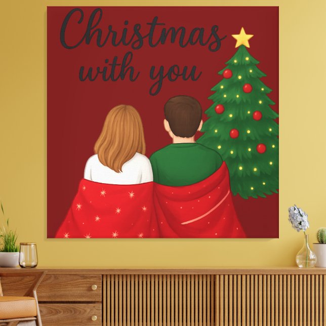 Lienzo Momentos acogedores de Navidad juntos (Insitu (Sala de estar))