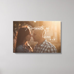 Lienzo Momentos de amor, pareja enamorada