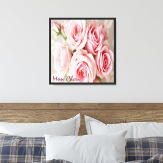 Lienzo Mon Cheri Rosas Rosadas