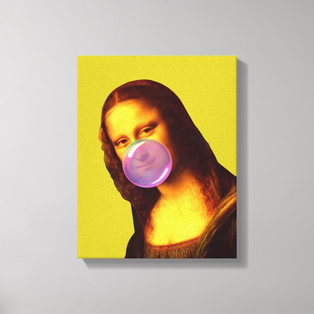 Lienzo Mona Lisa Chicle Bubble (Anverso)