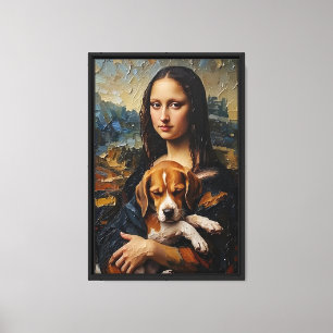 Lienzo Mona Lisa con pintura de tela de pipa