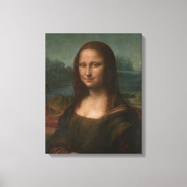 Lienzo Mona Lisa Gum Pintura de tela Poster Wall Art Prin (Anverso)