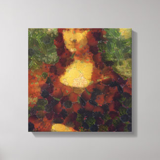 Lienzo Mona Lisa Lettuce Bella Artes Vegan Spoof
