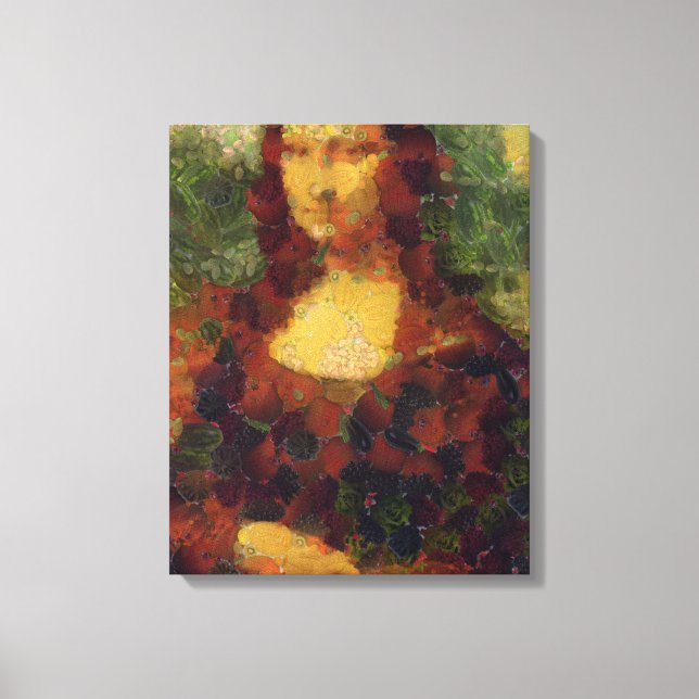 Lienzo Mona Lisa Lettuce Bella Artes Vegan Spoof (Anverso)