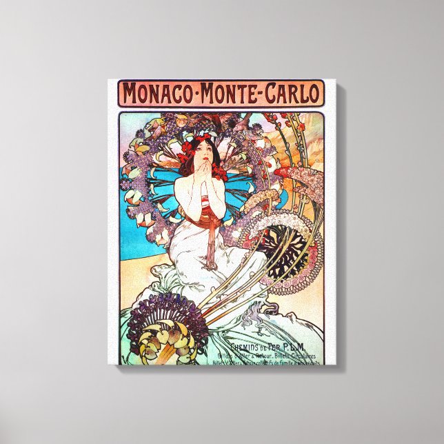 Lienzo Monaco Monte Carlo por Alphonse Mucha (Anverso)
