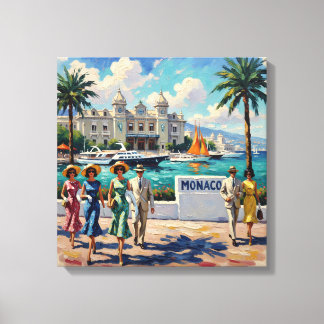 Lienzo Monaco Riviera Elegance Seaside Canvas