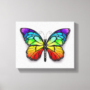 Lienzo Monarca de mariposa arco iris