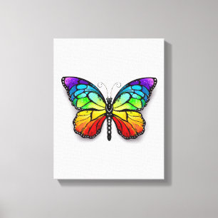 Lienzo Monarca de mariposa arcoiris