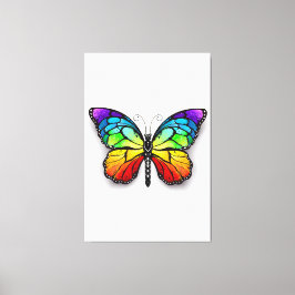 Lienzo Monarca de mariposa arcoiris
