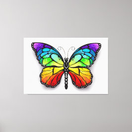 Lienzo Monarca de mariposa arcoiris