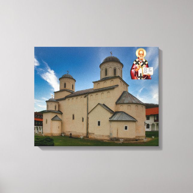 Lienzo Monasterio de Mileseva San Nicolás (Anverso)