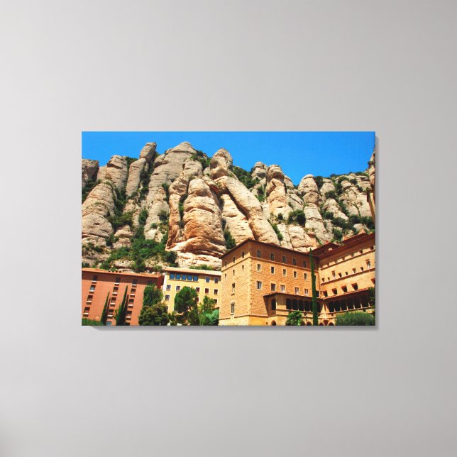 Lienzo Monasterio de Montserrat, Cataluña, España (Anverso)