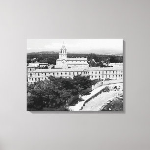 Lienzo Monasterio vintage de Cannes Saint-Honorat