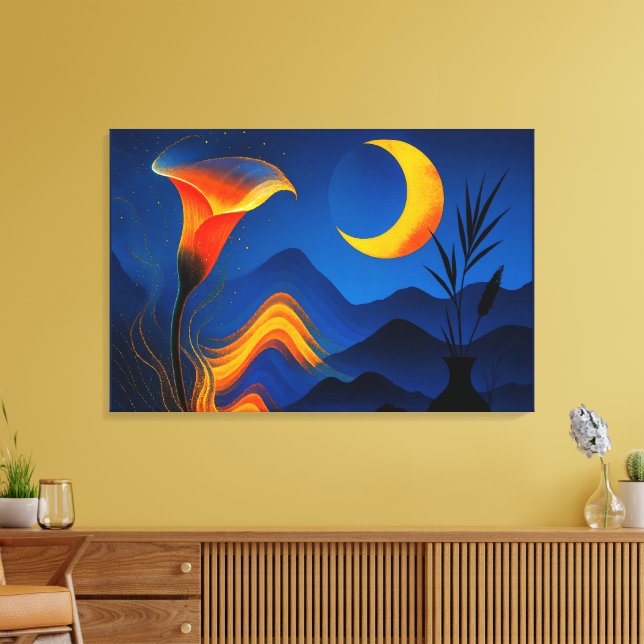 Lienzo Mondblüte der Wandlung - Stille Kunst (Insitu (Sala de estar))