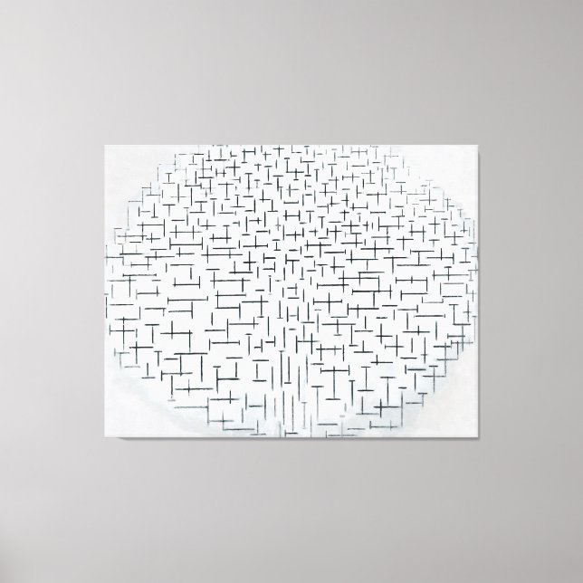 Lienzo MONDRIAN COMP. 10 in B & W - Pier and Ocean 1915 (Anverso)