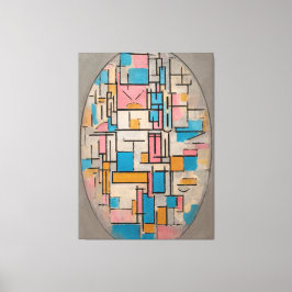 LIENZO MONDRIAN - COMP. EN OVAL CON AVIONES DE COLOR 1 19