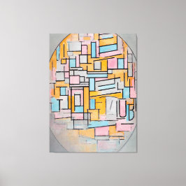 LIENZO MONDRIAN - COMP. EN OVAL CON AVIONES DE COLOR 2 19