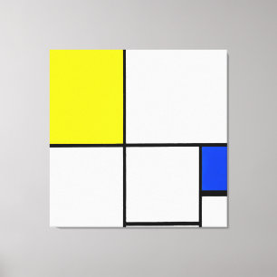 LIENZO MONDRIAN - COMPOSICIÓN CON AMARILLO Y AZUL - 1932