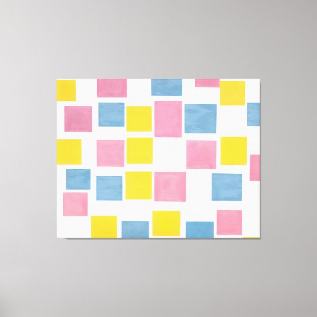 LIENZO MONDRIAN - COMPOSICIÓN CON AVIONES DE COLOR 2 - 19 (Anverso)