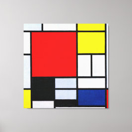 LIENZO MONDRIAN - COMPOSICIÓN CON AVIONES ROJAS GRANDES -