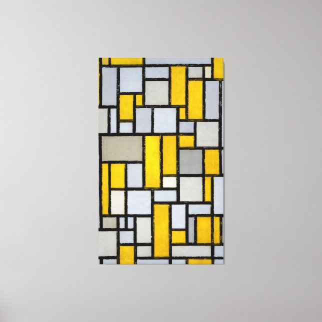 LIENZO MONDRIAN - COMPOSICIÓN CON GRID 1 - 1918 - (Anverso)