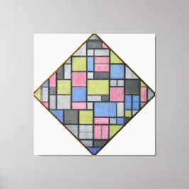 LIENZO MONDRIAN - COMPOSICIÓN CON GRID 6: LOZENGE - 1919