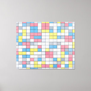LIENZO MONDRIAN - COMPOSICIÓN CON GRID 9 (1919) -