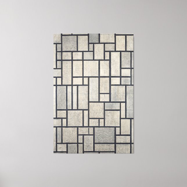 LIENZO MONDRIAN - COMPOSICIÓN CON REJILLA 2 - 1915-1942 - (Anverso)