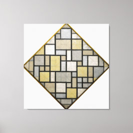 LIENZO MONDRIAN - COMPOSICIÓN CON REJILLA 5: ROMBO - 1919